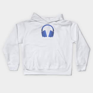 Blue headphones Kids Hoodie